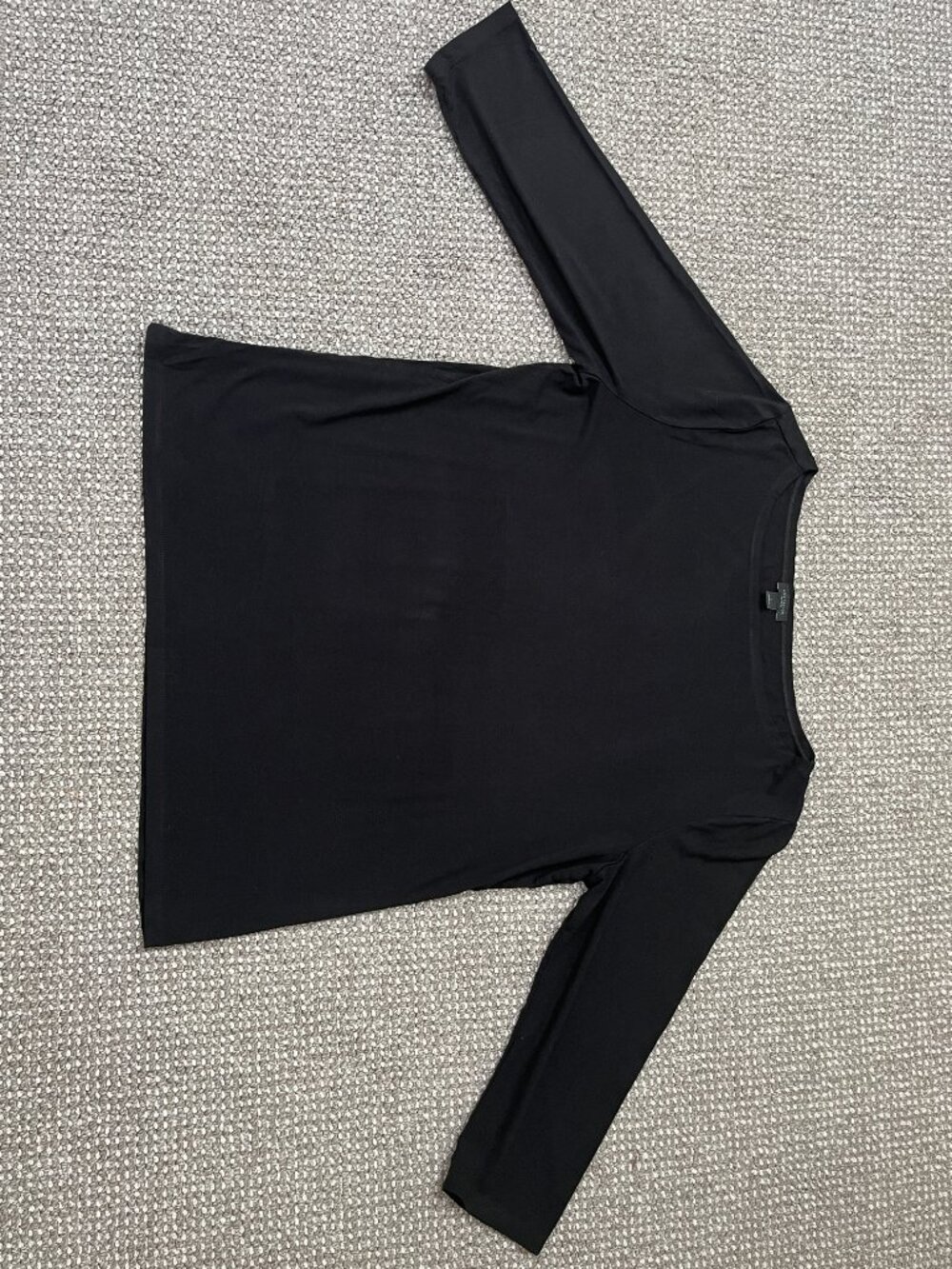 Ann Taylor Boatneck Tunic Tee in Black, Size L - Picture 6 of 7